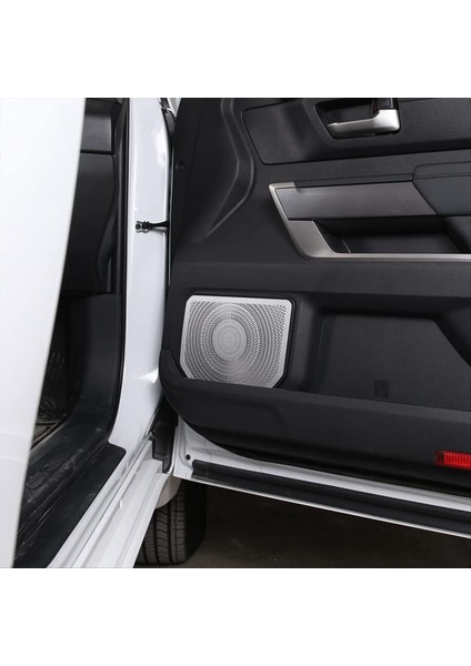 Toyota Tundra Sequoia Için Araba Iç Kapı Hoparlör Korna Kapak Trim Kiti 2022 2023 Paslanmaz Çelik Accessorise Gümüş (Yurt Dışından) fiyatları