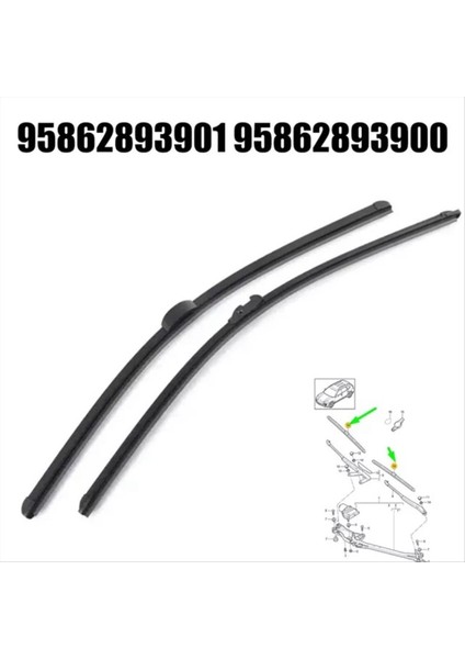 1 Çift Ön Silecek Bıçağı 95862893900 95862893901 Için Cayenne 2011-2018 Cayenne Parçaları (Yurt Dışından) indirimleri