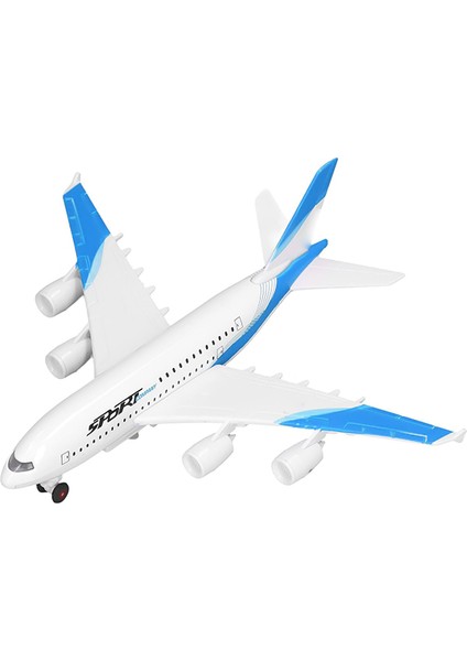 Çek Bırak Metal Yolcu Uçağı Işıklı Sesli Mavi A3806A fiyatları