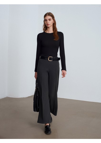 71941 Beli Lastikli Geniş Paça Eşofman-Antrasit M indirimleri