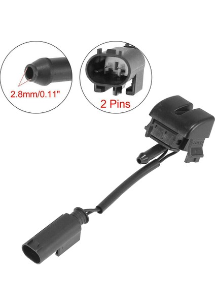 Ön L+R Ön Cam Isıtmalı Yıkayıcı Püskürtücü Nozul Jet Ön Cam Seri E46 323I 325I 328I 330I 1999-2005 (Yurt Dışından) modelleri