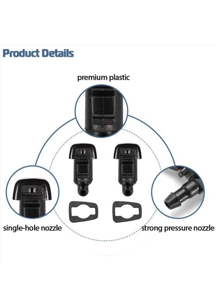 4x Ön Cam Conta Nozul Seti Ford Araba Nozul Ön Cam Yıkayıcısı Için Değiştirme (Yurt Dışından) modelleri