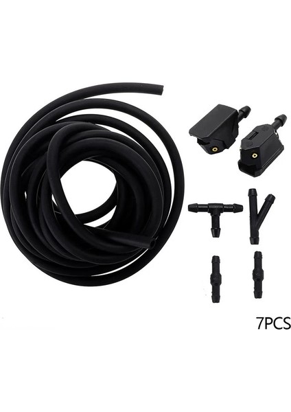 7pcs/set Ön Cam Silecek Kol Yıkama Memesi Jet 4 Yollu Kontrol Valf 2m Tüp Boru Hortumu T Y Konektörü Düz (Yurt Dışından) fırsatları