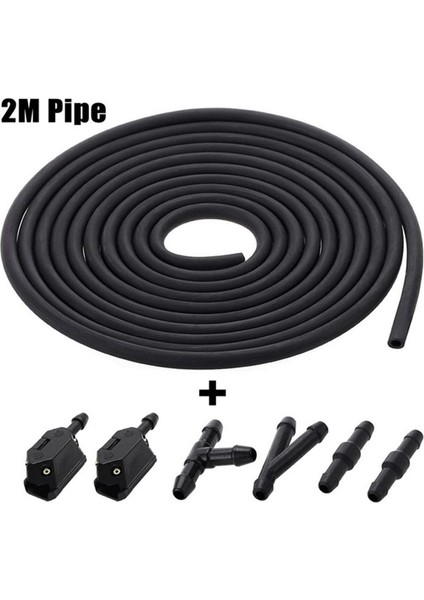7pcs/set Ön Cam Silecek Kol Yıkama Memesi Jet 4 Yollu Kontrol Valf 2m Tüp Boru Hortumu T Y Konektörü Düz (Yurt Dışından) indirimleri