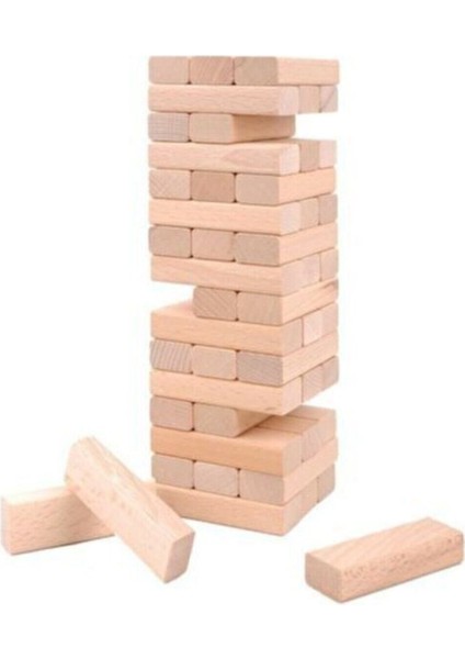 Beyaz Ahşap Kule Denge Oyunu, Eğlenceli ve Zeka Geliştirici Taş Dizme Seti fiyatları