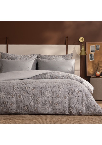 Arni Çift Kişilik Polycotton Nevresim Takımı - Gri