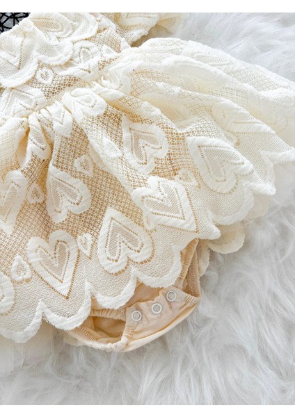 Ada Kalp Desenli Kız Bebek Romper fiyatları