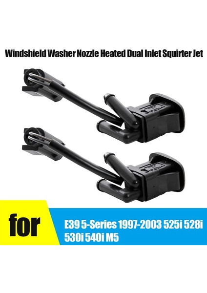 1 Çift -Bmw E39 5 Serisi 1997-2003 525I 528I 530I 540I M5 Ön Cam Yıkayıcı Nozul Isıtmalı Çift Giriş Squirter Jet (Yurt Dışından) fiyatları