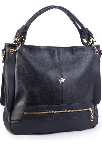 1398 Kadın Salash Büyük Boy Omuz Çantası Siyah