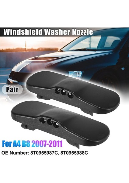 L&amp R Ön Cam Çamaşırı Nozul Sprey Jet 8T0955987C / 8T095988C -Audi A4 B8 2007-2011 Için (Yurt Dışından) fiyatları
