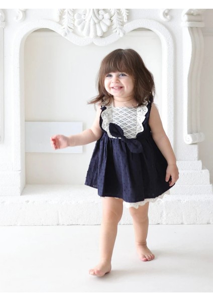 Lema Bandanalı Kız Bebek Elbise