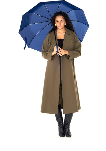 Otomatik Fiber Telli Kanca Saplı Şemsiye, Lacivert, Dayanıklı ve Şık Tasarım fiyatları