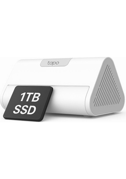 Tapo 1H500 HomeBase 1TB SSD | Yapayzeka Kamera Depolama Merkezi | 16GB Dahili Hafıza | Smart Homebase | AI Yüz Tanıma | 64 Sensör ve 16 Kamera Desteği