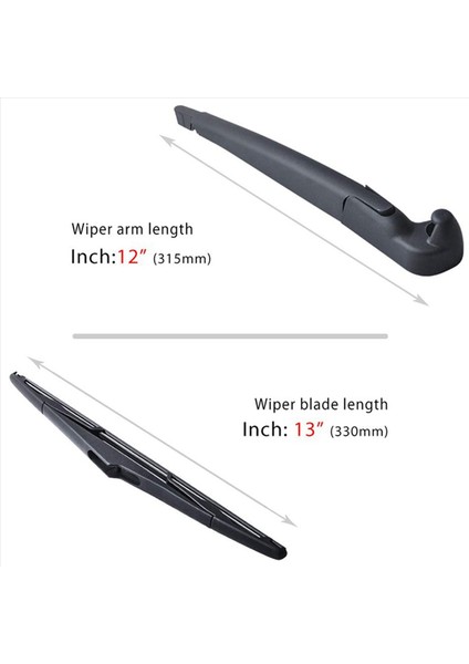 3x Arka Silecek Kol Bıçağı Düzeneği - Jeep Wrangler Için Jk 2007-2016 (Yurt Dışından) fırsatları