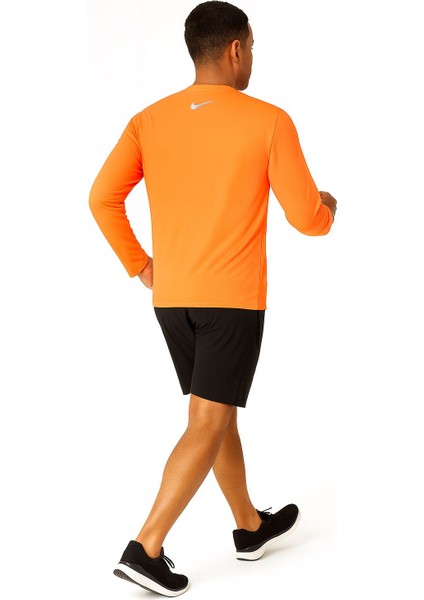 Erkek Premium Spor Uzun Kollu Tişört – Turuncu Performans Training modelleri
