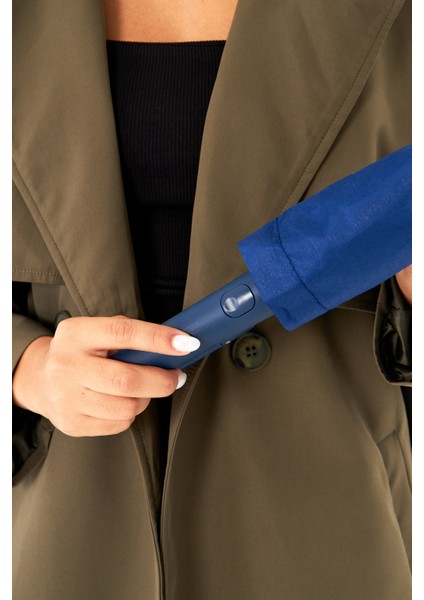 Otomatik Fiber Telli Kanca Saplı Şemsiye, Lacivert, Dayanıklı ve Şık Tasarım modelleri