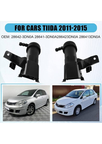 1paır Araş Far Güzel Yıkama Nimleşi Jet 28642-3DN0A 28641-3DN0A Nissan Tiida Için 2011-2015 Far Püskürtücü Jet (Yurt Dışından) fırsatları