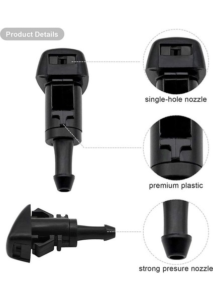 40 Paket Ön Cam Yıkayıcı Nozulları Silecek Sprey Kiti Chrysler Dodge Ram 5116079AA 4805742AB 5303833AA (Yurt Dışından) modelleri