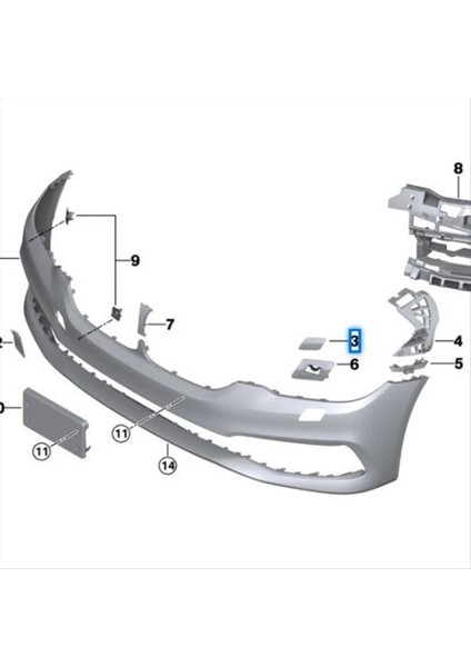 1paır Ön Tampon Far Yıkayıcı Nozul Kapak Kapağı 51117427449/51117427450 Bmw 5 G30 G31 2018- (Yurt Dışından) indirimleri