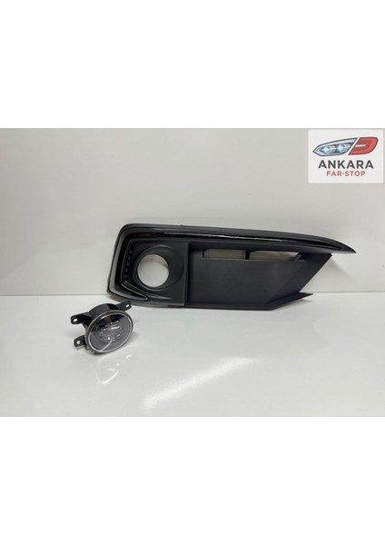 Honda Civic Fc5 2019-2021 Makyajlı Kasa Sis Lamba ve Kapak Takımı Ön Sağ (Siyah Tip Kapak + Ledli Sağ Ön Sis)