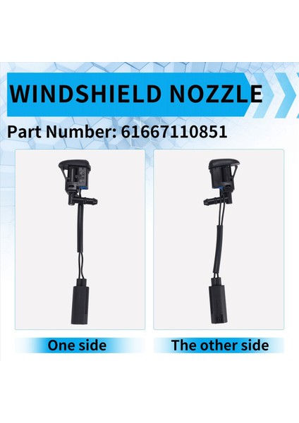 1paır Yeni Ön Cam Isıtmalı Yıkayıcı Püskürtücü Nozul Jet 61667110851 -Bmw 1 Serisi E81 E82 E87 X3 E83 X5 E53 Z4 E85 E86 (Yurt Dışından) fırsatları