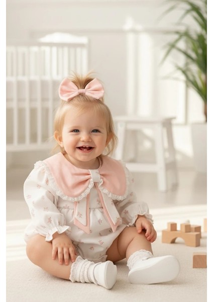 Lana Kız Bebek Çıtır Çiçek Desenli Romper Tulum