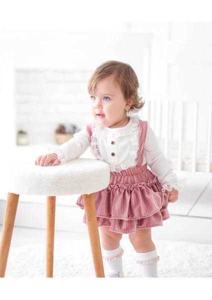 Linda Kız Bebek Salopet Takımı