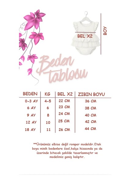 Elise Krem Yumuşak Tütü Romper Uzun Kollu Kız Bebek Elbise