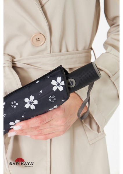 Tam Otomatik Siyah Kadın Şemsiye, Şık ve Hafif Koruma