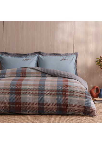 Haus Çift Kişilik Ranforce Nevresim Takımı – Mavi