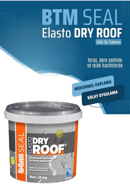 Seal Elasto Dry Roof Reçine Esaslı Su Yalıtım Malzemesi 20 kg