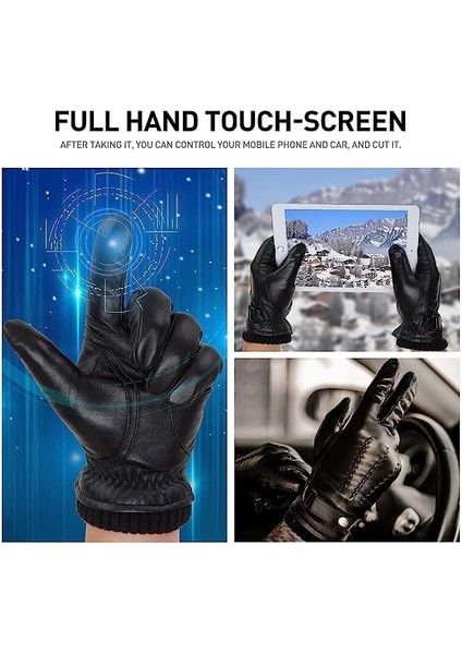 Bıson Denım Hakiki Deri Dokunmatik Eldiven – Smartphone Uyumlu modelleri