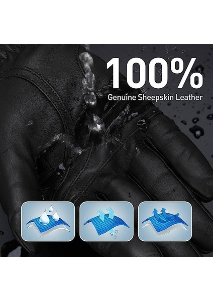 Bıson Denım Hakiki Deri Dokunmatik Eldiven – Smartphone Uyumlu fırsatları