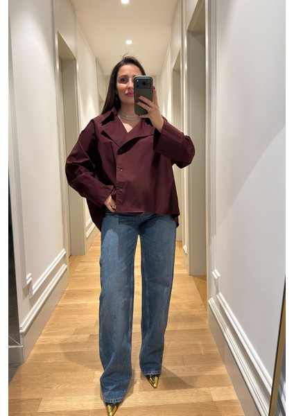 Reglan Kol Tasarım Premium Gömlek- Bordo fiyatları