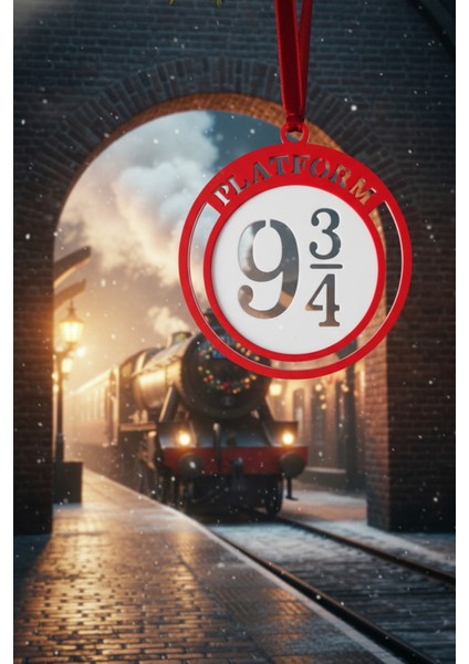 Harry Potter Platform 9 ¾ Yılbaşı Ağacı Süsü | Christmas Noel Dekoratif Yeni Yıl Hediyesi