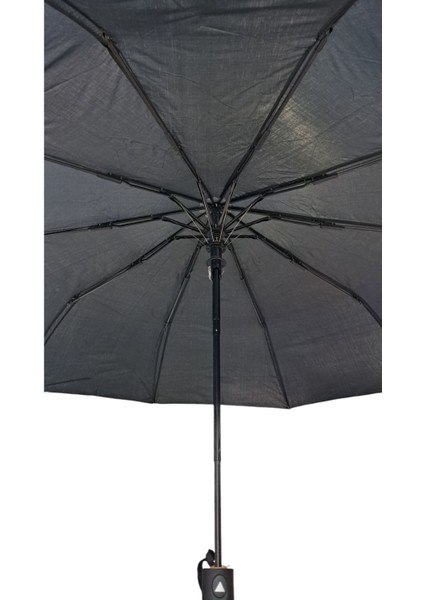 10 Telli 3 Kırmalı Otomatik Şemsiye Siyah Rüzgar Koruyucu fırsatları