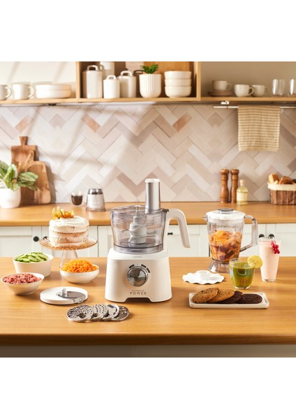 Mastermaid Power Multifunctional 10 In 1 Mutfak Robotu Matte White 2000W