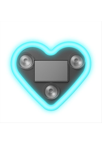 Araba LED Ortam Işığı Aşk Kalp Güneş Araç Neon Üçgen Veya Arka Pencere Buz Mavisi Işık (Yurt Dışından)