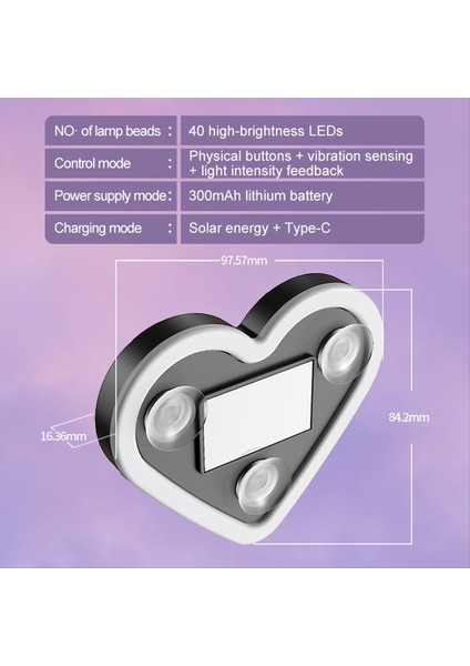 Araba LED Ortam Işığı Aşk Kalp Güneş Araç Neon Üçgen Veya Arka Pencere Buz Mavisi Işık (Yurt Dışından) modelleri