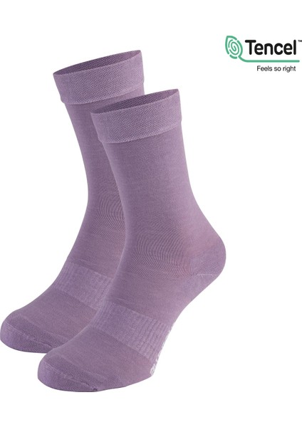 Kadın Ekstra Yumuşak Dikişsiz Lila Soket Çorap