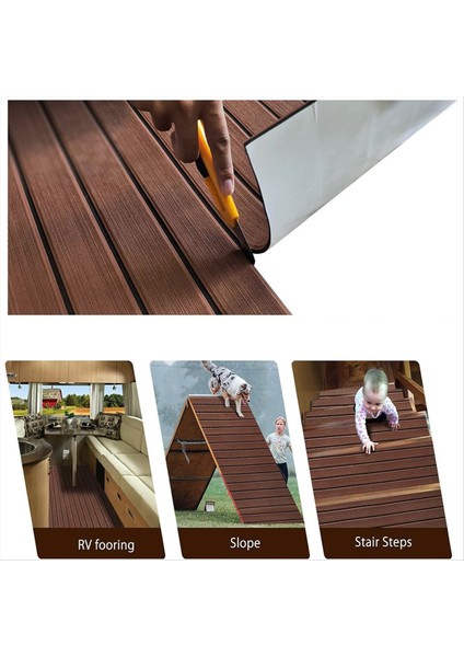 Kaymaz Tekne Döşeme Döşeme Mat 35 4 Inç x 94 5 Inç Eva Köpük Tik Deniz Rv Döşeme Tekne Deniz Yatına Uygun (Yurt Dışından) fırsatları