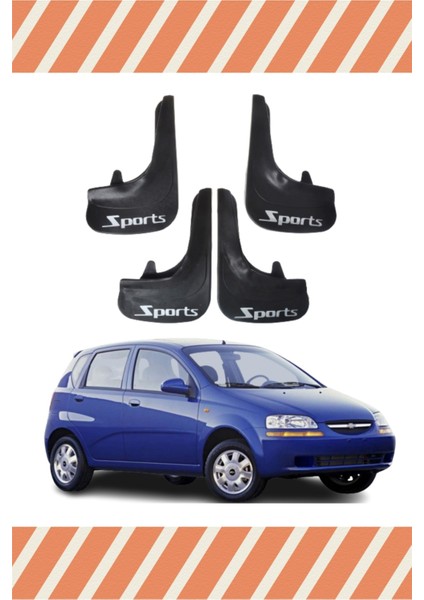 Chevrolet Kalos Hb Tüm Kasalar Sports Yazılı 4'lü Tozluk Çamurluk Paçalık