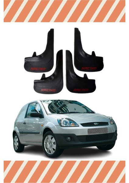 Ford Fiesta Van 2005 ve Sonrası Racing Yazılı 4'lü Tozluk Çamurluk Paçalık