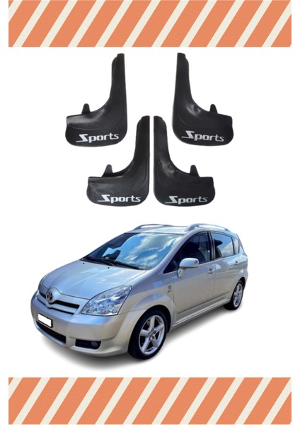 Toyota Verso 2004-2009 Sports Yazılı 4'lü Tozluk Çamurluk Paçalık