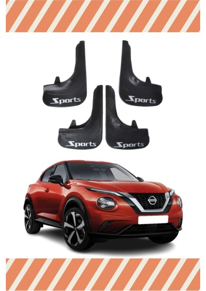 Nissan Juke Sports Yazılı 4'lü Tozluk Çamurluk Paçalık