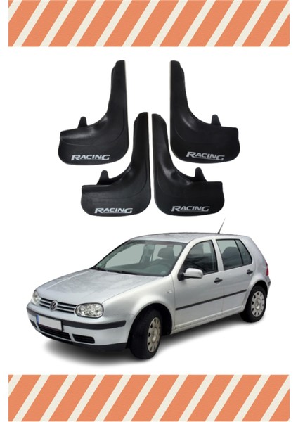 Volswagen Golf 4 Racing Yazılı 4'lü Tozluk Çamurluk Paçalık
