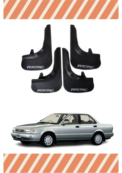 Nissan Sunny Racing Yazılı 4'lü Tozluk Çamurluk Paçalık