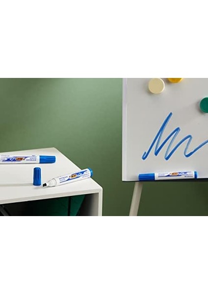 Velleda 1751 Eco Kesik Uçlu Beyaz Tahta, Mavi, 12&apos;li Kutu, 3,7 mm ile 5,5 mm Kalın Uç,kuru Silinebilir Mürekkep modelleri