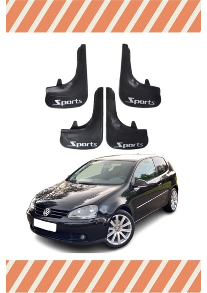 Volswagen Golf 5 Sports Yazılı 4'lü Tozluk Çamurluk Paçalık