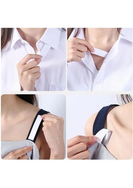 Taraflı Vücut ve Kıyafet Bandı, Dekolte Abiye Gelinlik Sabitleme Vücut Için Kıyafet Bandı, Şeffaf, 36&apos;lı Paket modelleri